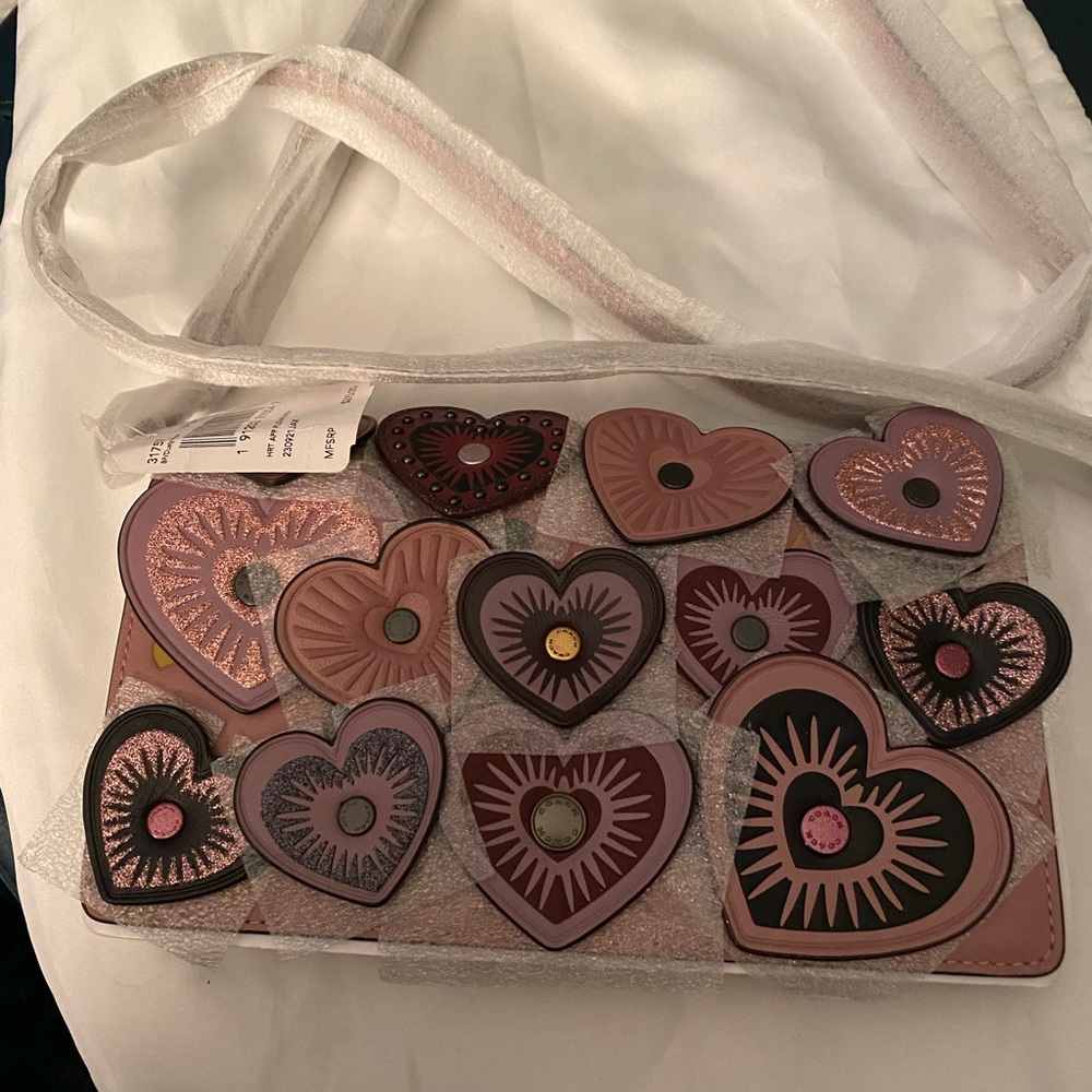 Coach Heart Applique Foldover Crossbody